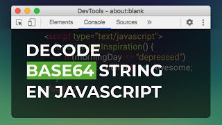 Como decodificar base64 en JavaScript [upl. by Sparrow487]