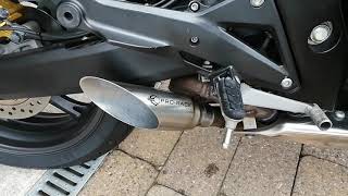 Honda CBR600f 2011 exhaust swap for MotoGP style pro race GPs1 motorbike end can [upl. by Sira]