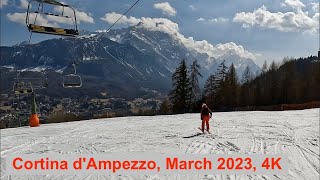 ⛷️ Cortina dAmpezzo March 2023 4K [upl. by Naman]