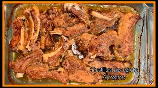 Costillas de cerdo al horno fácil y deliciosas [upl. by Ahseele]