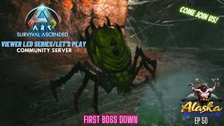 Ark Survival Ascended EP 50 Defeating our First Boss [upl. by Ydnis]