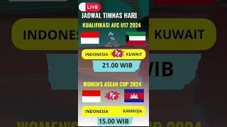 Jadwal timnas hari ini timnasindonesia timnas [upl. by Carmella]