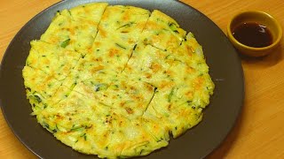 【Best】 Extra Crispy Korean Vegetable Pancake  Sauce  Quick and Easy Yachaejeon recipe [upl. by Kory]