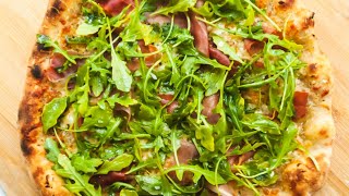 Homemade Arugula and Prosciutto Pizza White Pizza [upl. by Kort]