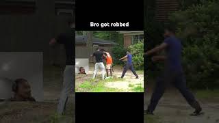 Bro got robbed prank basketball funny explore amp funnyprank fanumtv prankideas trending [upl. by Irahc121]