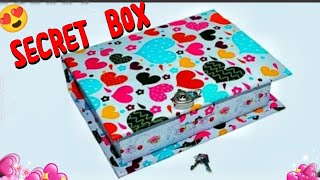 How to make secret box  DIY book box secret storage Secret box making [upl. by Alyakcm]