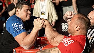 SCHOOLBOY VS LEONIDAS  ARM WRESTLING SUPER MATCH 2024 [upl. by Yekcor]