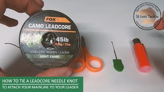 St Ives Tackle  How To Tie a Leadcore Needle Knot [upl. by Ahsehat]