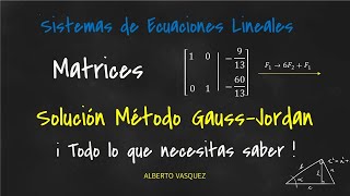 Sistemas de ecuaciones  Matrices  Gauss Jordan quotTodo lo que necesitas saberquot [upl. by Aimo]