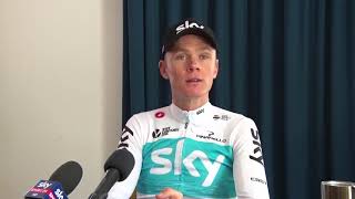 Chris Froome  Press conference on the 3rd rest day  Giro dItalia  Tour of Italy 2018 [upl. by Eerehc207]