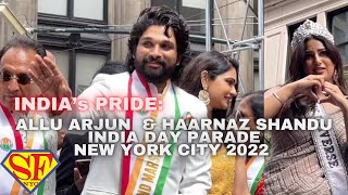 🇮🇳ALLU ARJUN amp Miss Universe  New York India Independence Day August 21 2022 [upl. by Auburn]