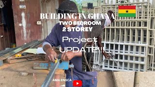 AFFORDABLE CONTEMPORARY BURGLAR PROOF  Building in Ghana 🇬🇭  PROJECT UPDATE 1 [upl. by Nosemaj]