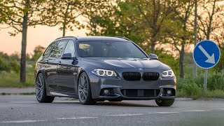 BMW 530d F11 Normal Driving Sound  External Mic in Engine Bay [upl. by Dev427]