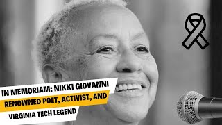 In memoriam Nikki Giovanni renowned poet activist and Virginia Tech legend 💔🕊️ [upl. by Tserof]