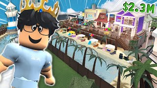 I am DONE with my 23M BLOXBURG BEACH TOWN FULL TOUR [upl. by Leiva819]