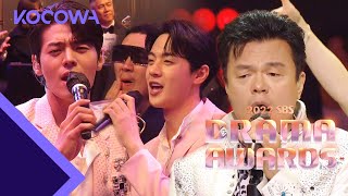 A vintage congratulatory performance to the award winnersWith JYP l SBS Drama Awards ENG SUB [upl. by Ennybor]