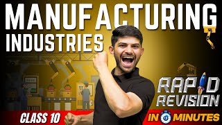 Manufacturing Industries  10 Minutes Rapid Revision  Class 10 SST [upl. by Hteboj]