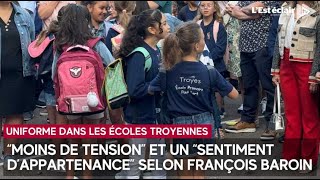 quotMoins de tensionquot et un quotsentiment dappartenancequot grâce à luniforme scolaire pour François [upl. by Roosnam]