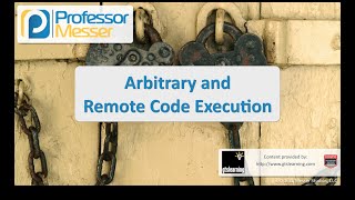 Arbitrary and Remote Code Execution  CompTIA Security SY0401 35 [upl. by Odnaloy]