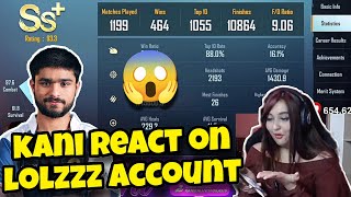 Kani Gaming Reaction On LoLzZz Gaming BGMI Account 😱 LoLzZz Gaming  Kani Gaming [upl. by Nryhtak]