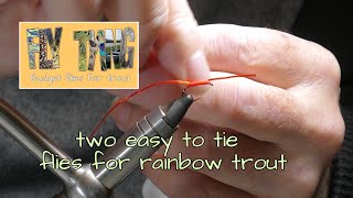 Fly tying two super simple Rainbow flies [upl. by Airrej]