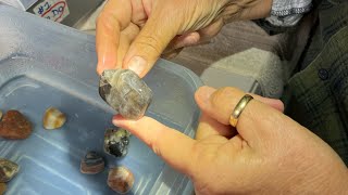 Cleaning Rocks after One Week in Tumbler rocks hobby quartz [upl. by Eadahc726]