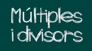 1 MULTIPLES I DIVISORS [upl. by Irpac]