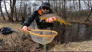 Upėtakių žvejyba vobleriais Žiema ar pavasaris kada geriau kimba  Trout fishing [upl. by Stila]