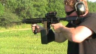 belt fed ar15 m16 machine gun gas piston full auto conversion [upl. by Wadleigh584]