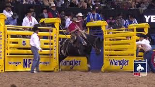 2018 Wrangler NFR Round 8 Saddle Bronc Clay Elliott [upl. by Attennhoj286]