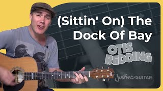 Sittin On The Dock Of The Bay Easy Guitar Lesson  Otis Redding [upl. by Braunstein]