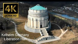 Kelheim Germany liberation Hall Drone 4K UHD  Deutschland Kelheim befreiungshalle  4k Drohne [upl. by Etterb]