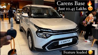 Kia Carens 2024 Base Model Premium Walkaround  ₹1045 Lakhs  Detailed Review [upl. by Nayek]