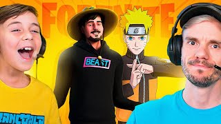 MR BEAST E NARUTO NO FORTNITE A DUPLA QUASE PERFEITA  Brancoala Games [upl. by Fairman]