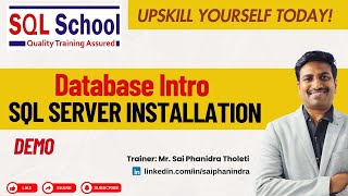 Database Intro I SQL Server Installation from sqlschool sql sqlserver freedemo [upl. by Hallee207]