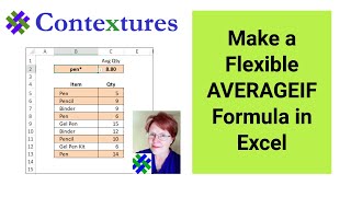 Make a Flexible AVERAGEIF Formula in Excel [upl. by Edholm]