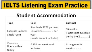 Student Accommodation listening practice test 2023 with answers  IELTS Listening Practice Test IDP [upl. by Izaak]