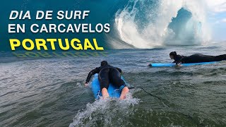 DIA DE SURF EN CARCAVELOS  PORTUGAL [upl. by Yrahk]