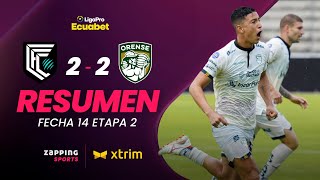 Cumbayá FC 2  2 Orense SC Resumen Fecha 14  2da Etapa  LigaPro Ecuabet [upl. by Nirehtac]