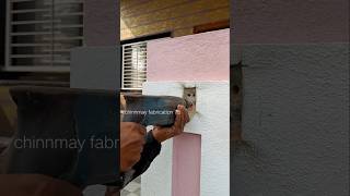 how to make front gate installation  sliding with folding gate installation gate slidinggate [upl. by Dory62]