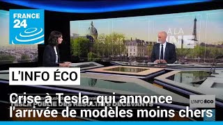 Les profits de Tesla seffondrent le groupe promet de nouveaux modèles moins chers • FRANCE 24 [upl. by Obau]