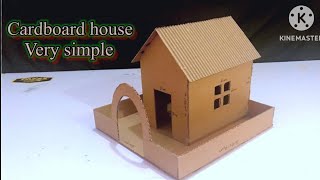 Cardboard House Vary Simple  How to Make a House Out of Cardboard  DIY Cardboard House Model [upl. by Zobe835]