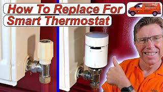 How to Install a Smart Radiator Thermostat amp Replace an Old Valve with a Thermostatic Valve [upl. by Erdnassak933]