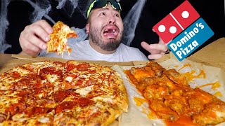 Dominos Is Back Pizza amp Wings • MUKBANG [upl. by Cynthla]