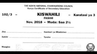 KCSE Paper 3  Chozi la Heri Swali la Dondoo  MaswaliMajibu Kiswahili Karatasi 3 Kiswahili 2023 [upl. by Radloff]