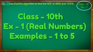 Class  10th Ex  1 Examples 1 to 5 Real Numbers NCERT CBSE [upl. by Ewolram]