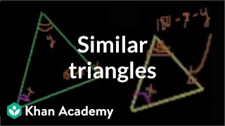 Similar triangles  Similarity  Geometry  Khan Academy [upl. by Brendon122]