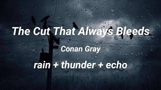 the cut that always bleeds conan gray but its raining and youre in an empty building [upl. by Delaine740]