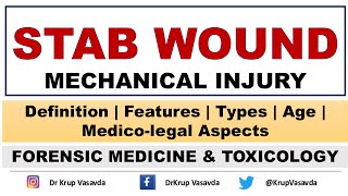 Stab Wound  Mechanical Injury  Dr Krup Vasavda [upl. by Elisha]