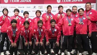 【柔道混合】TEAM JAPAN メダリスト記者会｜パリオリンピック 柔道混合団体 銀メダル [upl. by Hteboj]